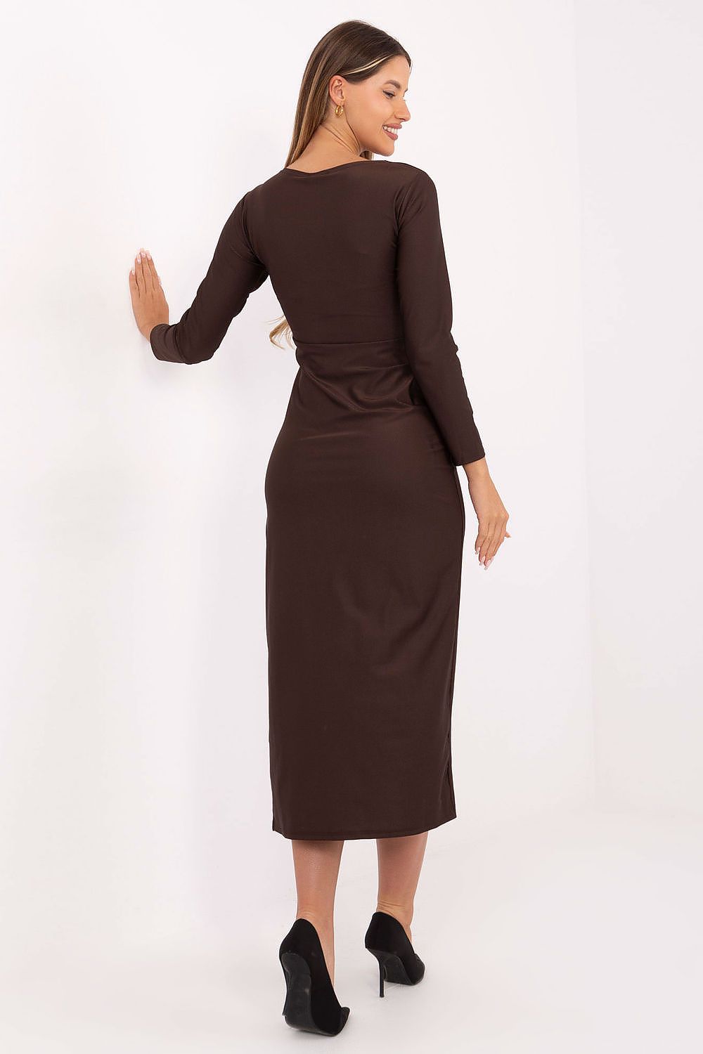  Sukienka Model IT-SK-21609.83 Dark Brown - Italy Moda 