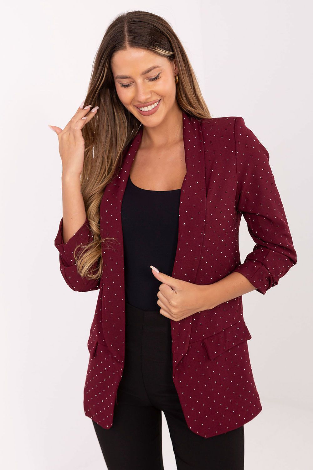   Marynarka Model IT-MA-7684.81 Bordo - Italy Moda 