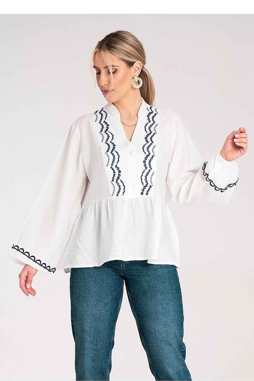   Bluzka Model M1192 White - Figl 