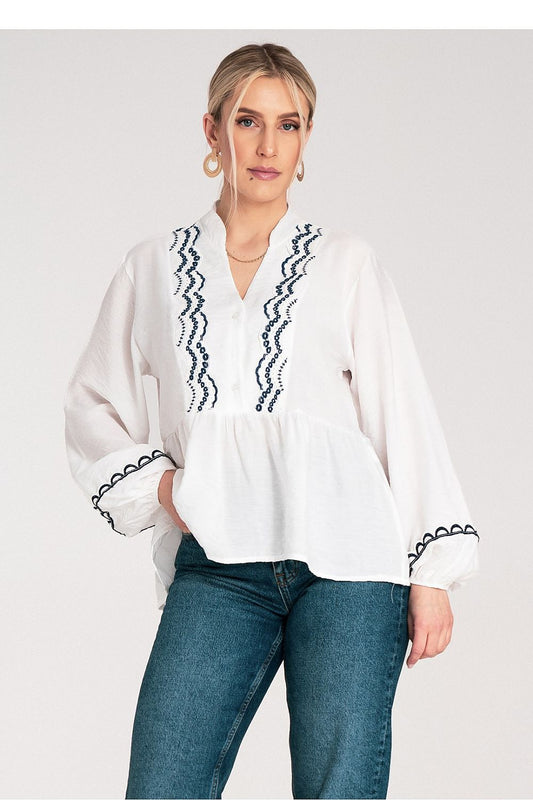   Bluzka Model M1192 White - Figl 