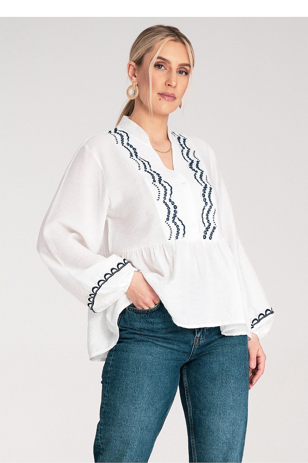   Bluzka Model M1192 White - Figl 