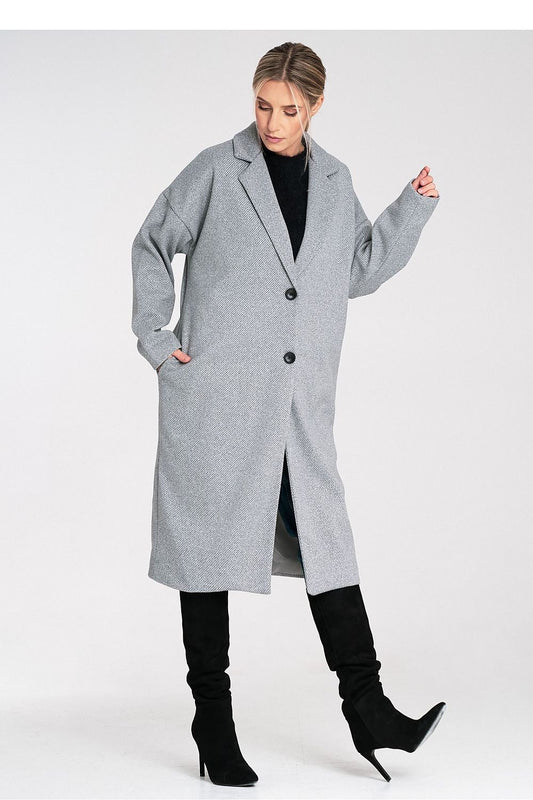   Płaszcz Damski Model M1111 Grey - Figl 