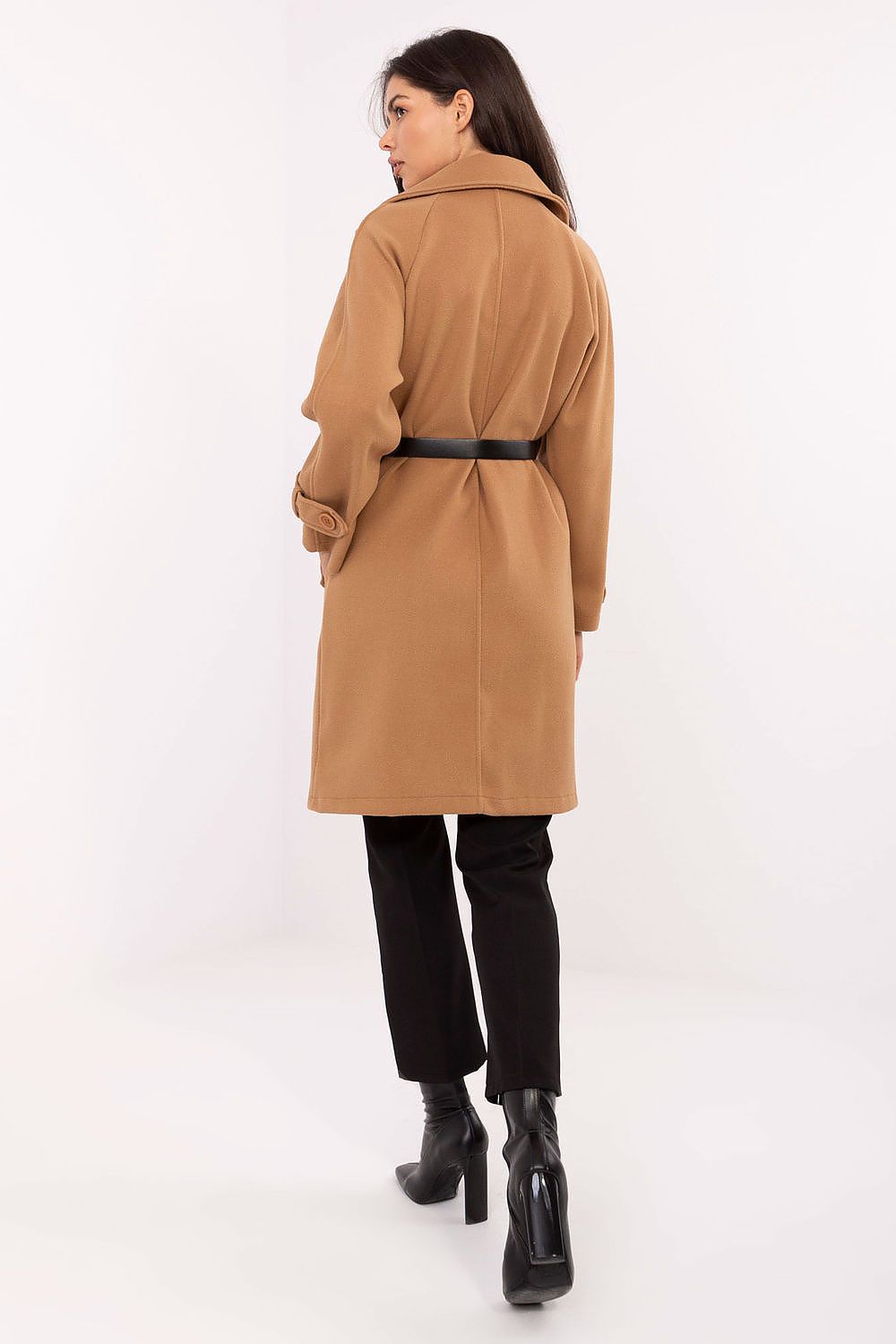   Płaszcz Damski Model IT-PL-FL5712.84 Camel - Rue Paris 