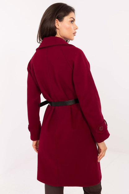   Płaszcz Damski Model IT-PL-FL5712.84 Bordo - Rue Paris 