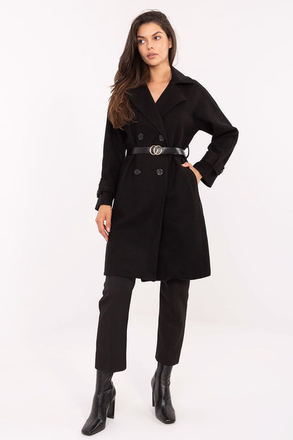   Płaszcz Damski Model IT-PL-FL5712.84 Black - Rue Paris 