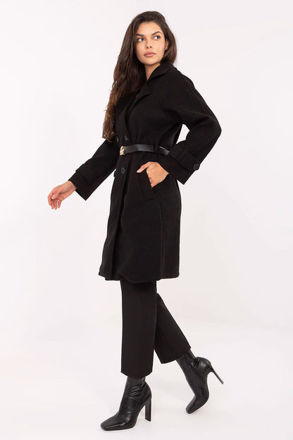   Płaszcz Damski Model IT-PL-FL5712.84 Black - Rue Paris 