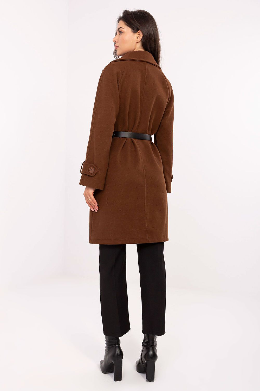   Płaszcz Damski Model IT-PL-FL5712.84 Brown - Rue Paris 