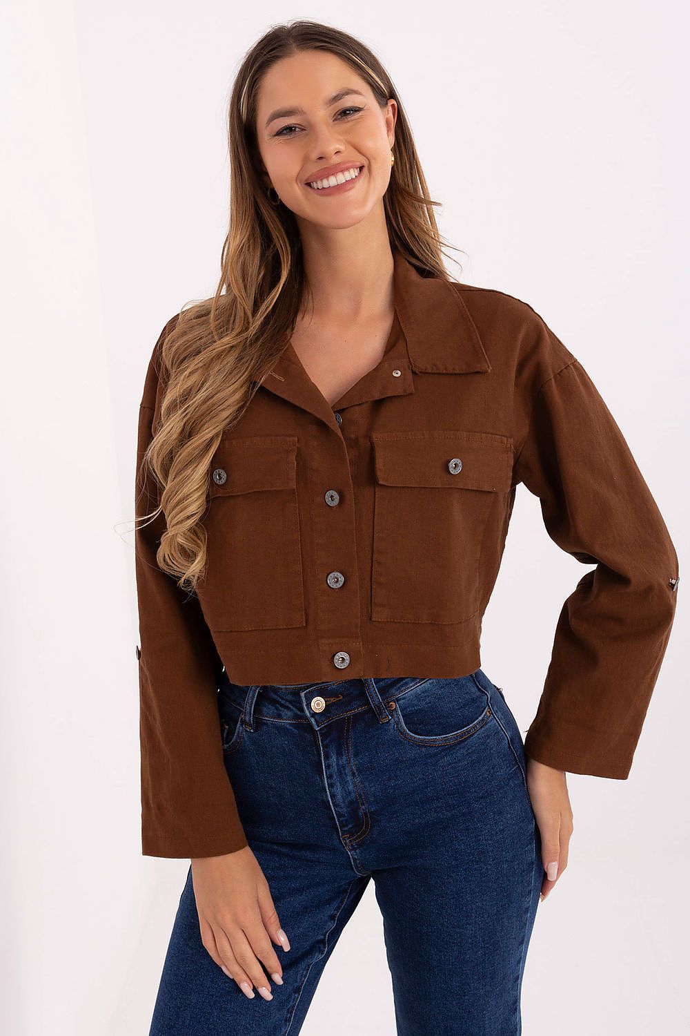   Kurtka Damska Model IT-KR-FL7029.72 Light Brown - Rue Paris 