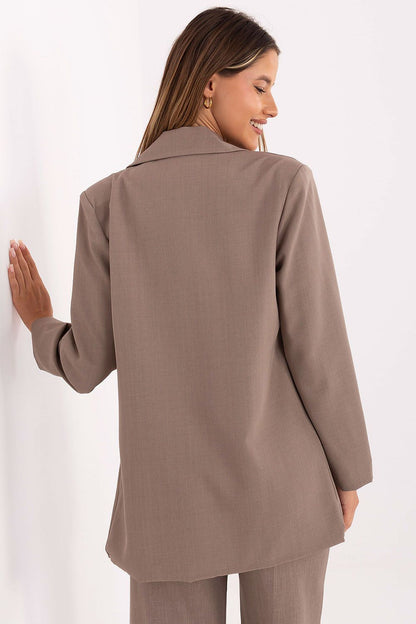   Marynarka Model IT-MA-FL8315.85 Dark Beige - Rue Paris 
