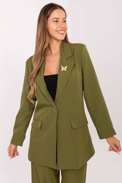   Marynarka Model IT-MA-FL8315.85 Oliwka - Rue Paris 