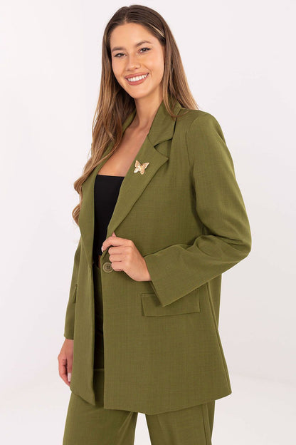   Marynarka Model IT-MA-FL8315.85 Oliwka - Rue Paris 
