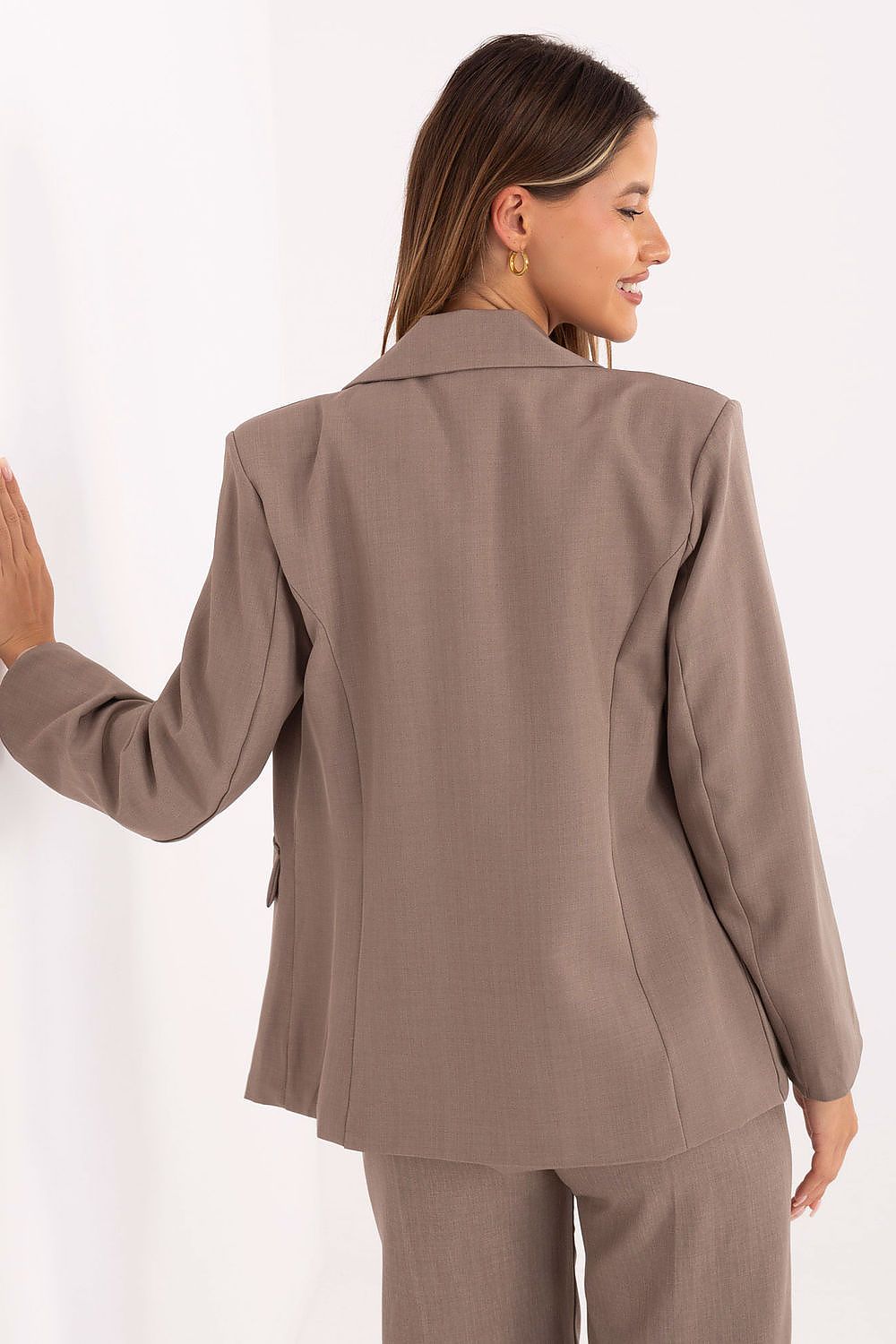   Marynarka Model IT-MA-FL8391.87 Dark Beige - Rue Paris 