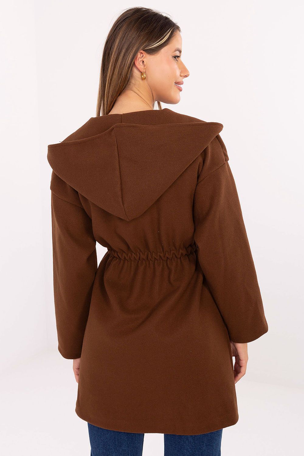   Płaszcz Damski Model IT-PL-A9587.00 Brown - Rue Paris 