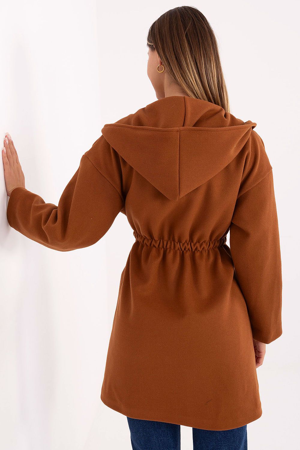   Płaszcz Damski Model IT-PL-A9587.00 Light Brown - Rue Paris 