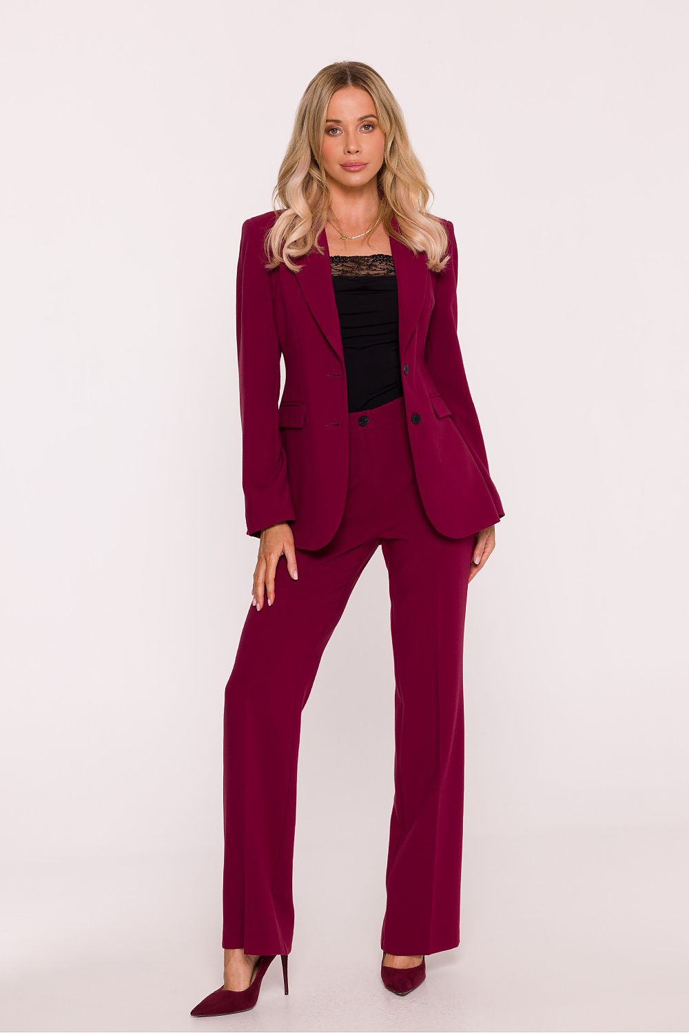   Marynarka Model S417 Bordo - Stylove 