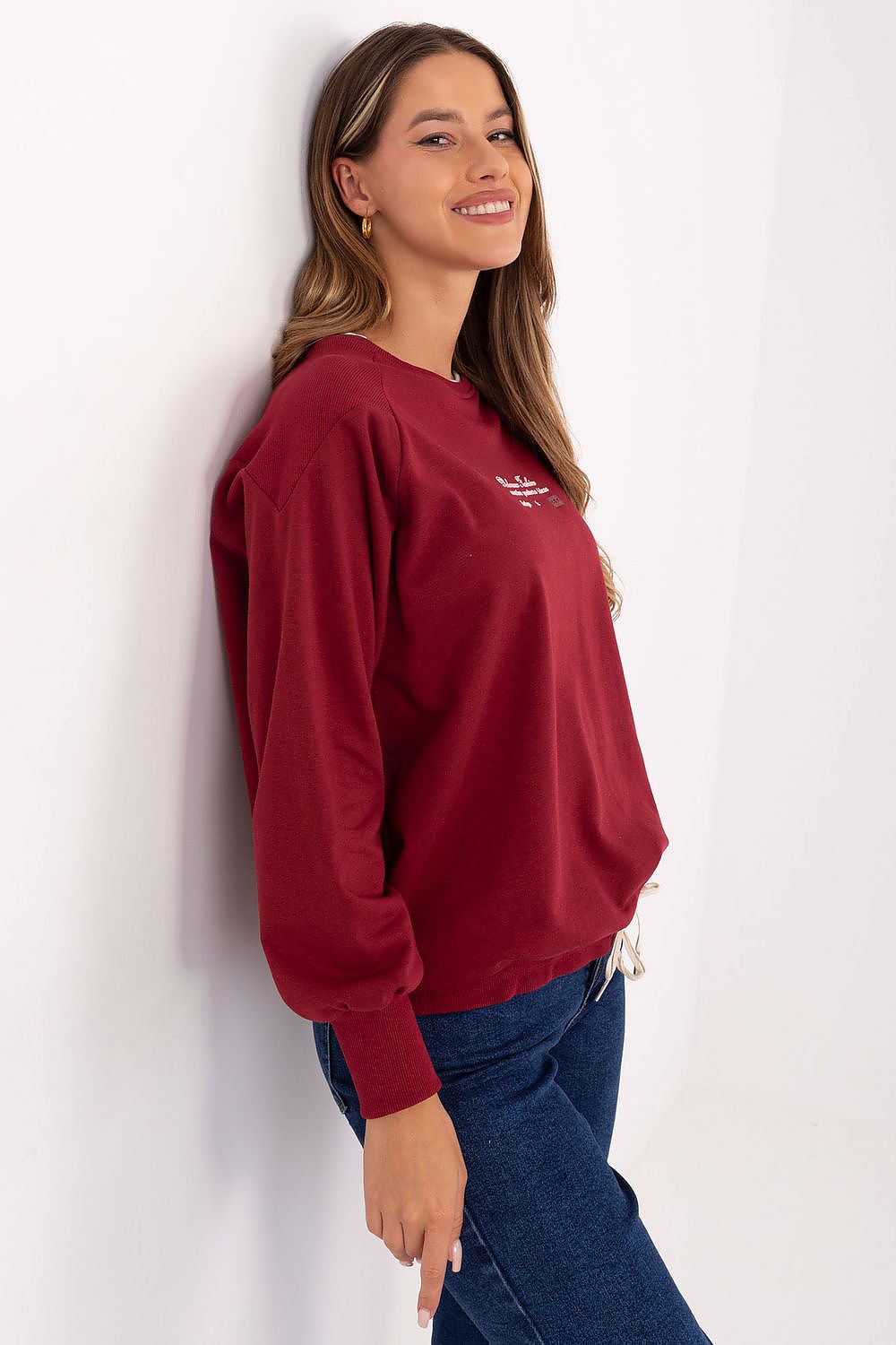   Bluza Damska Model RV-BL-A870.45 Bordo - Relevance 