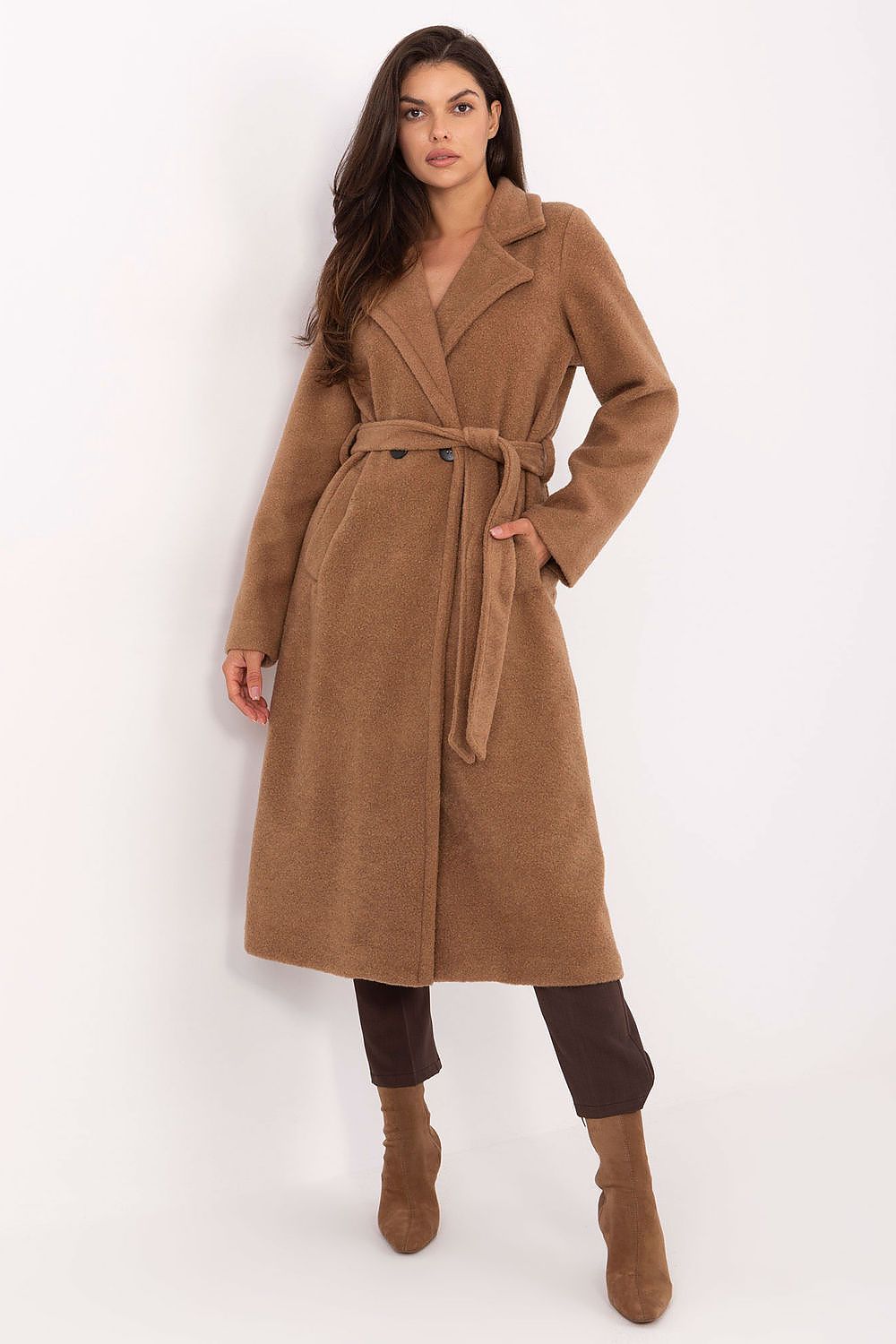   Płaszcz Damski Model IT-PL-96765.17P Camel - Factory Price 