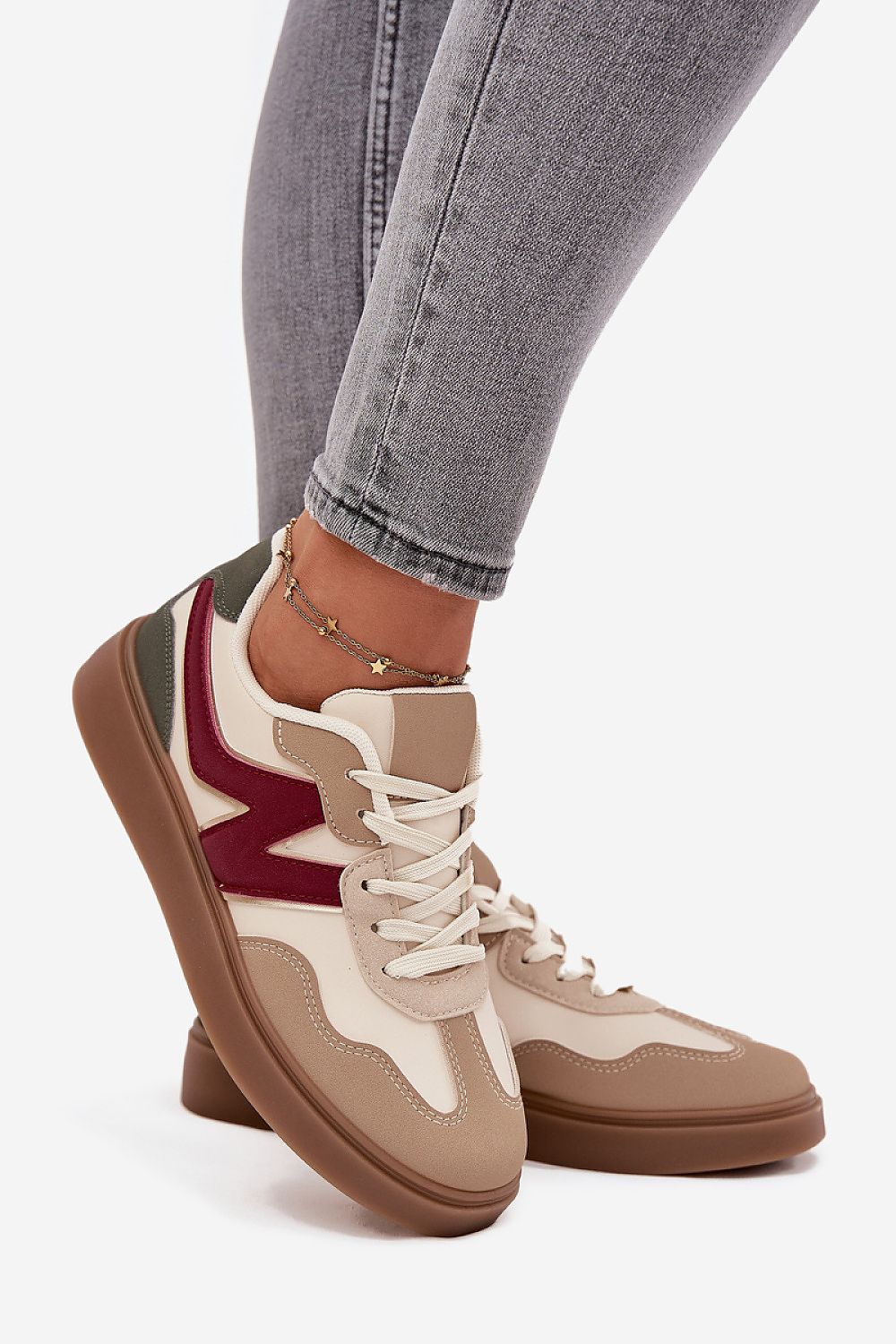  Buty Sportowe Model Givelle 9166 Beige - Step in style 