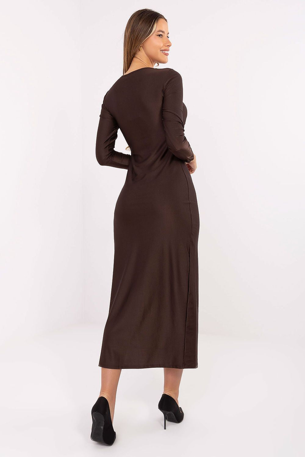  Sukienka Model IT-SK-21619.97 Dark Brown - Italy Moda 