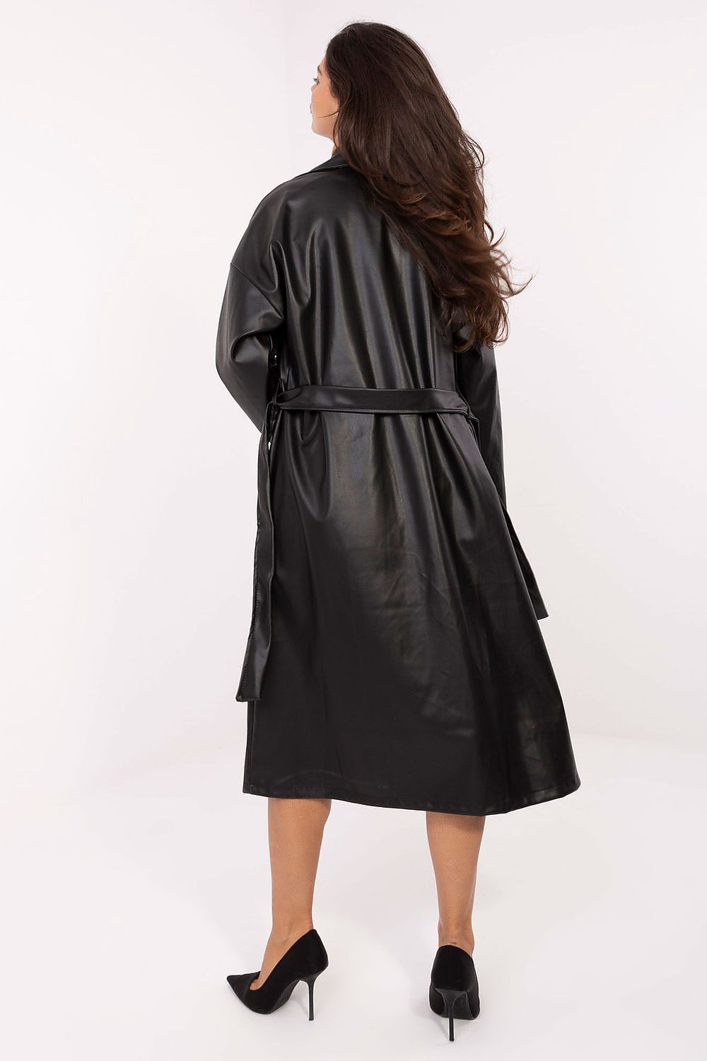   Płaszcz Damski Model IT-PL-A8393.81 Black - Rue Paris 