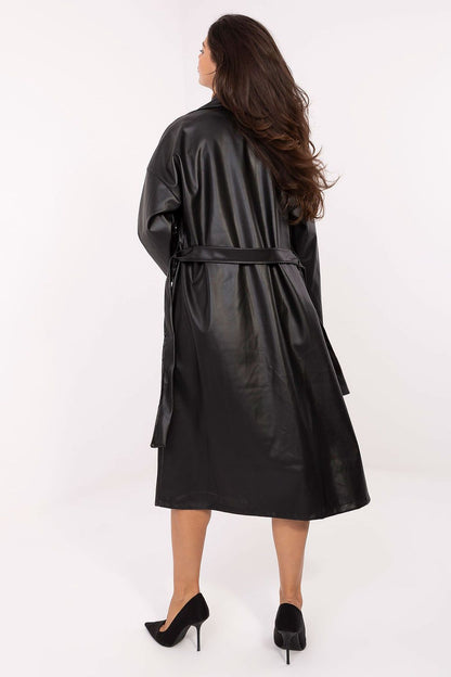   Płaszcz Damski Model IT-PL-A8393.81 Black - Rue Paris 