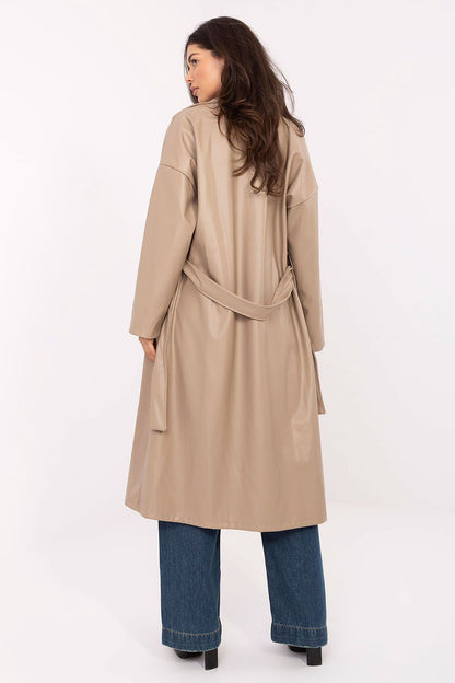   Płaszcz Damski Model IT-PL-A8393.81 Beige - Rue Paris 