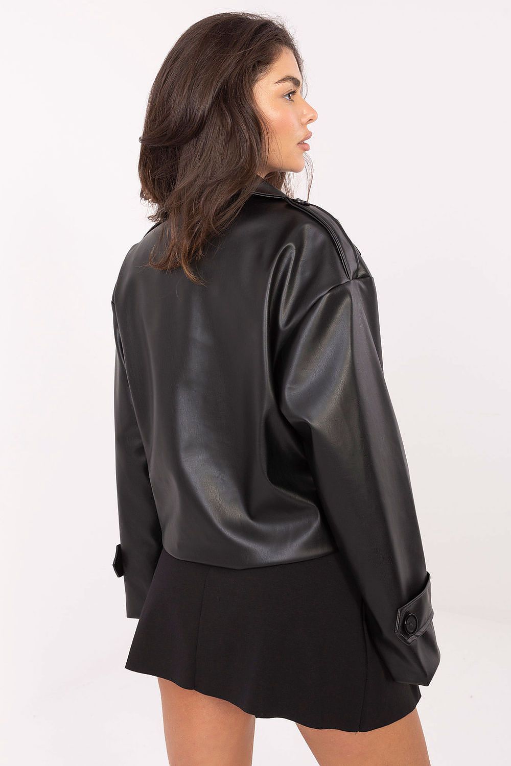   Płaszcz Damski Model IT-KR-FL9558.60 Black - Rue Paris 