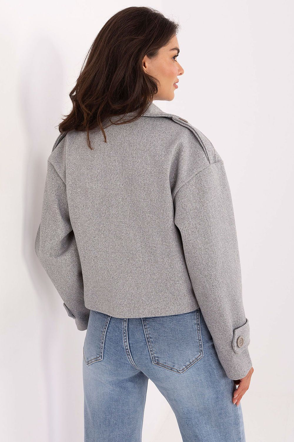   Płaszcz Damski Model IT-KR-A9558.62 Grey - Rue Paris 