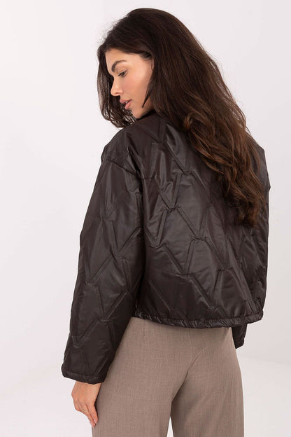   Kurtka Damska Model IT-KR-FL8357.82 Dark Brown - Rue Paris 