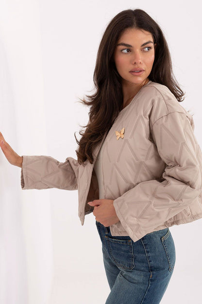  Kurtka Damska Model IT-KR-FL8357.82 Beige - Rue Paris 