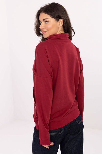   Bluza Damska Model RV-BL-A874.01P Bordo - Rue Paris 