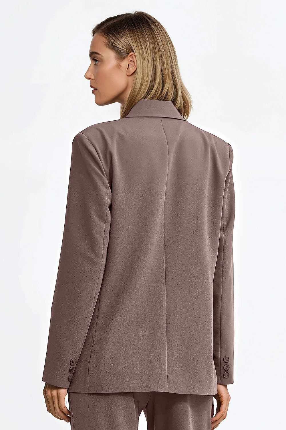   Marynarka oversize dwurzędowa Z88 Mocca - Nife 