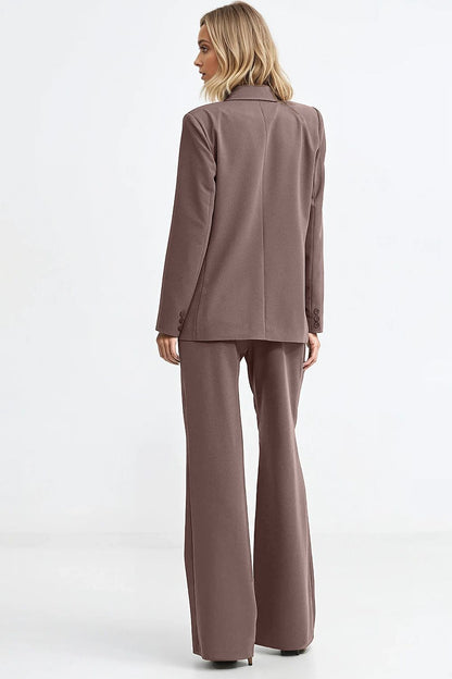   Marynarka oversize dwurzędowa Z88 Mocca - Nife 