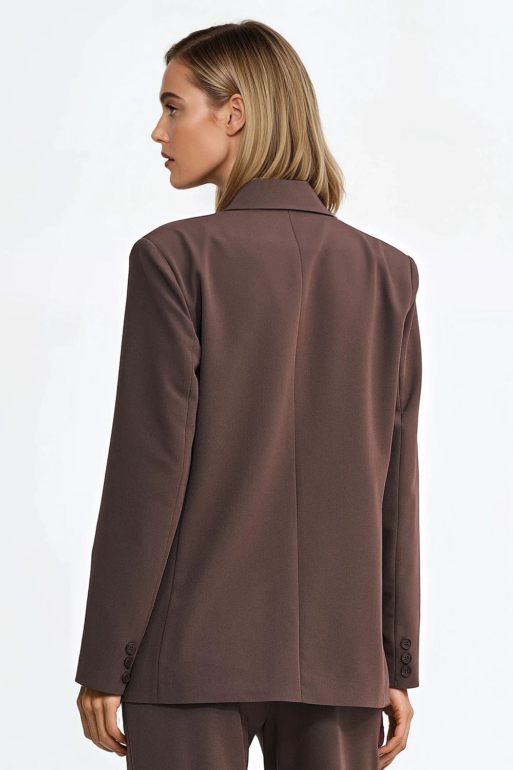   Marynarka oversize dwurzędowa Z88 Brown - Nife 
