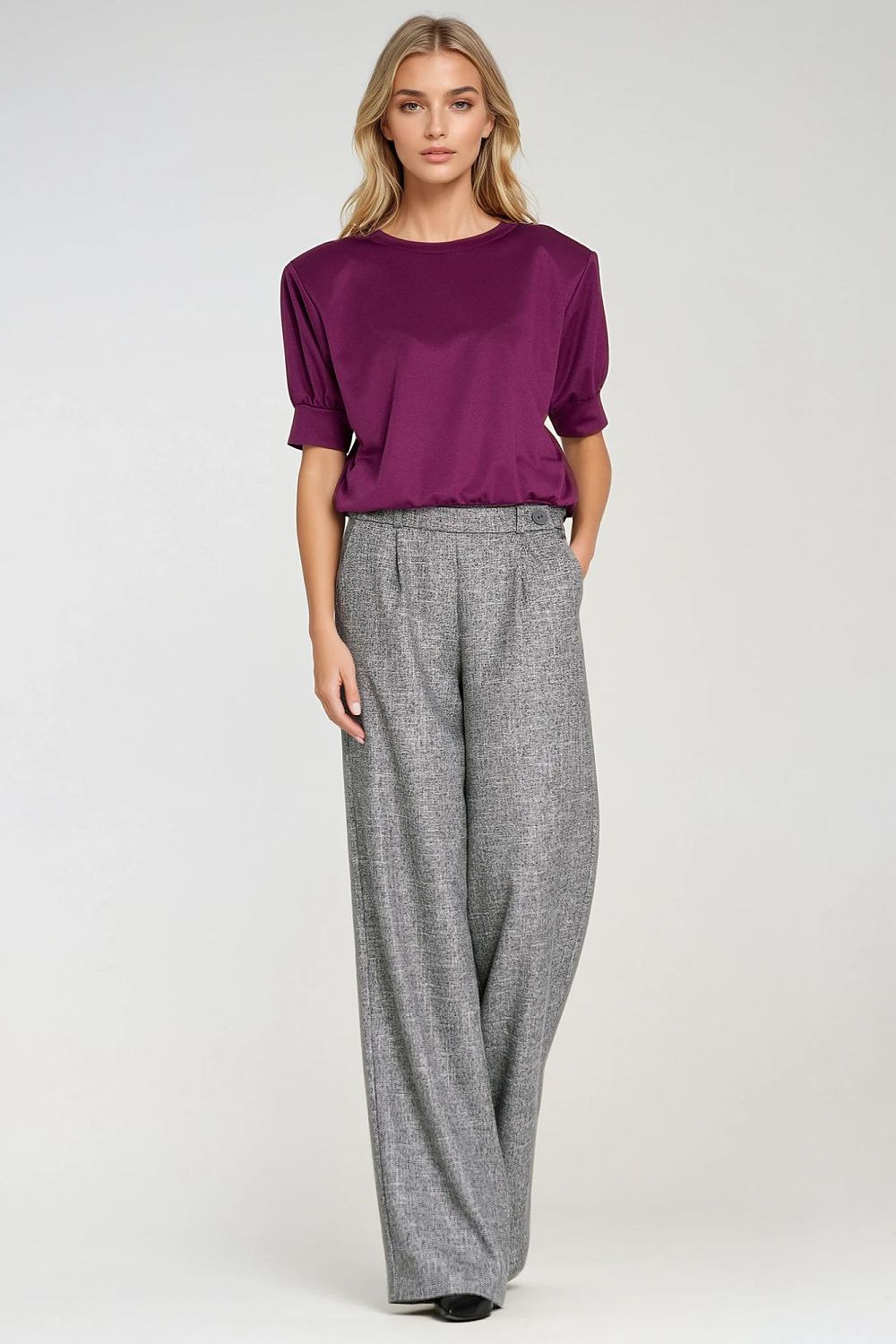   Bluza z krótkim rękawem BL12 Purpura - Nife 