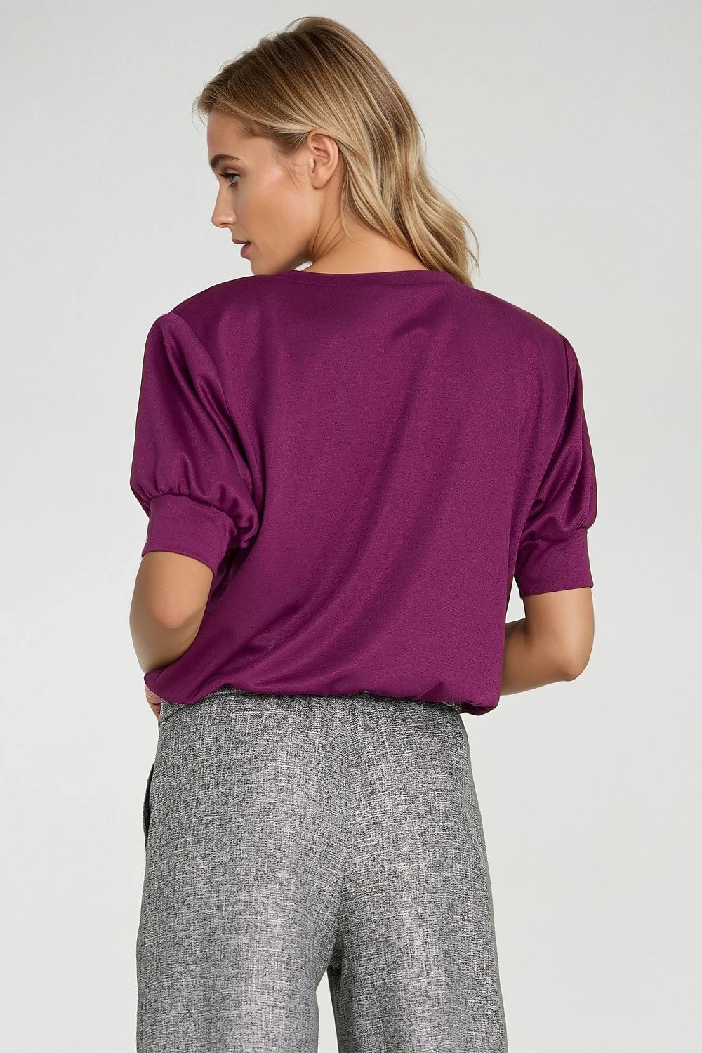   Bluza z krótkim rękawem BL12 Purpura - Nife 