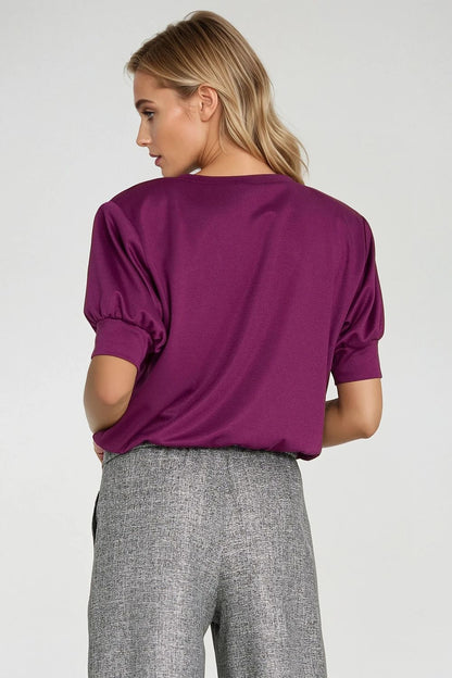   Bluza z krótkim rękawem BL12 Purpura - Nife 