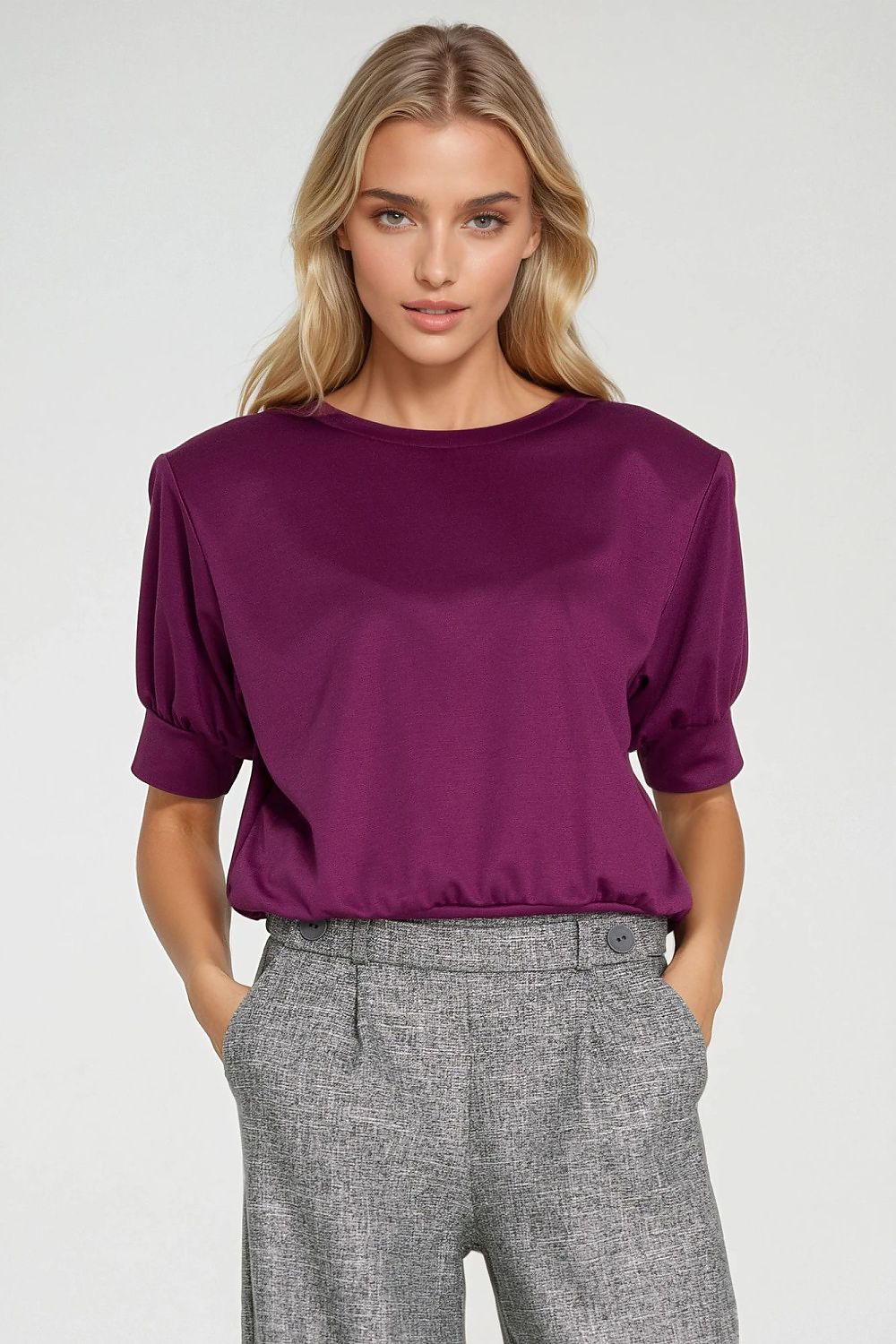   Bluza z krótkim rękawem BL12 Purpura - Nife 