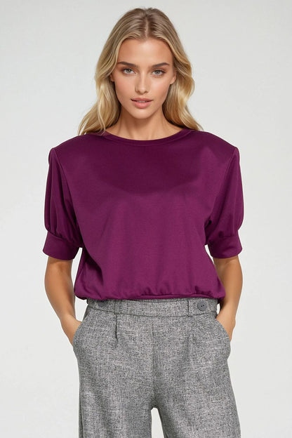   Bluza z krótkim rękawem BL12 Purpura - Nife 