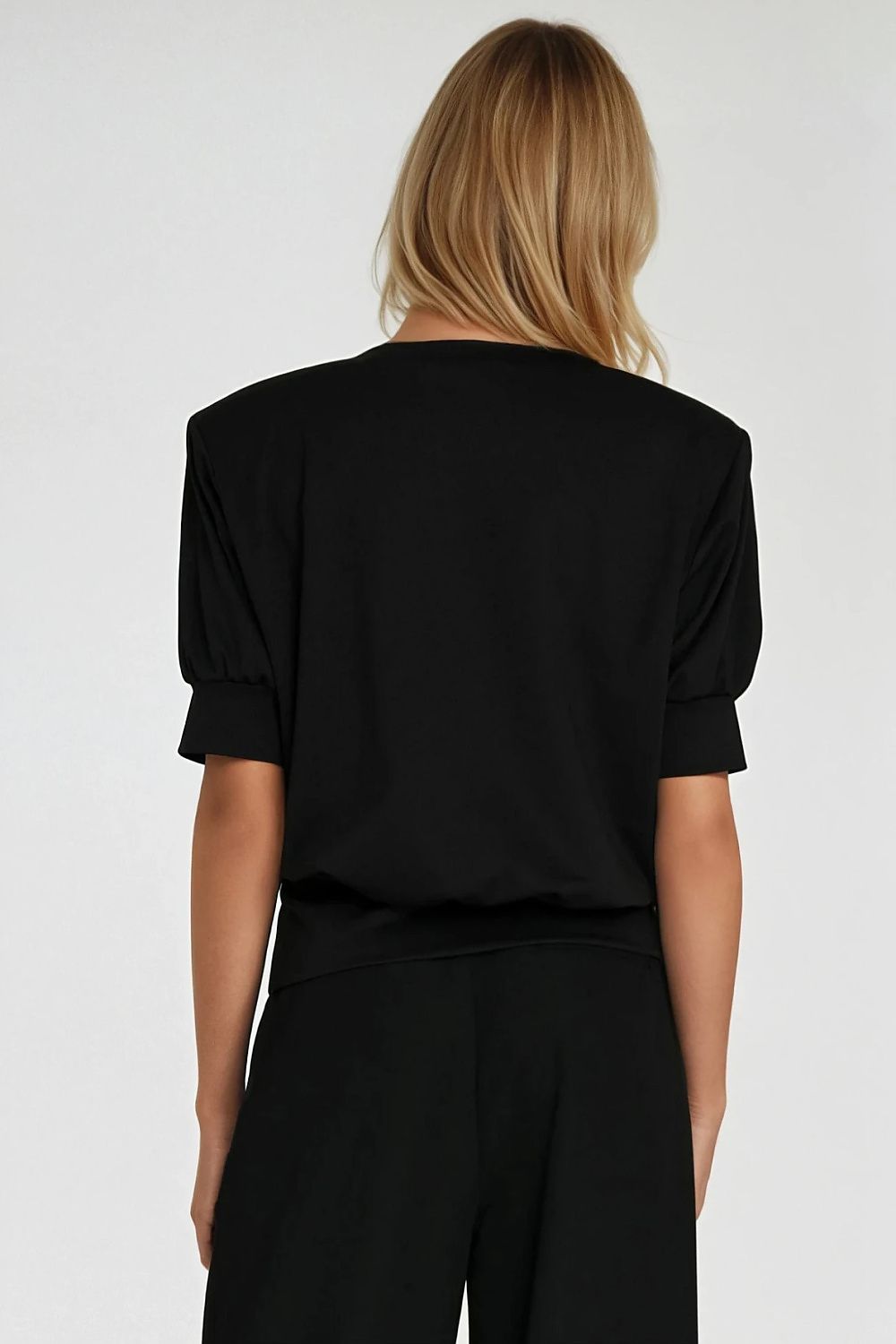   Bluza z krótkim rękawem BL12 Black - Nife 