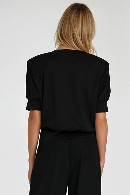   Bluza z krótkim rękawem BL12 Black - Nife 