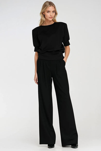   Bluza z krótkim rękawem BL12 Black - Nife 