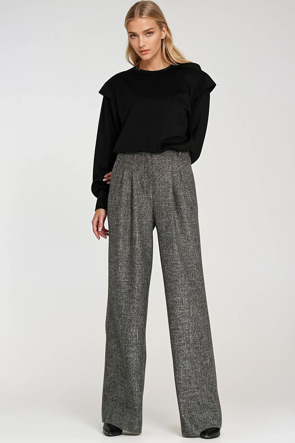   Bluza z wysokimi ściągaczami BL10 Black - Nife 