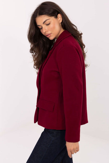   Płaszcz Damski Model IT-KR-FL9559.02P Bordo - Rue Paris 