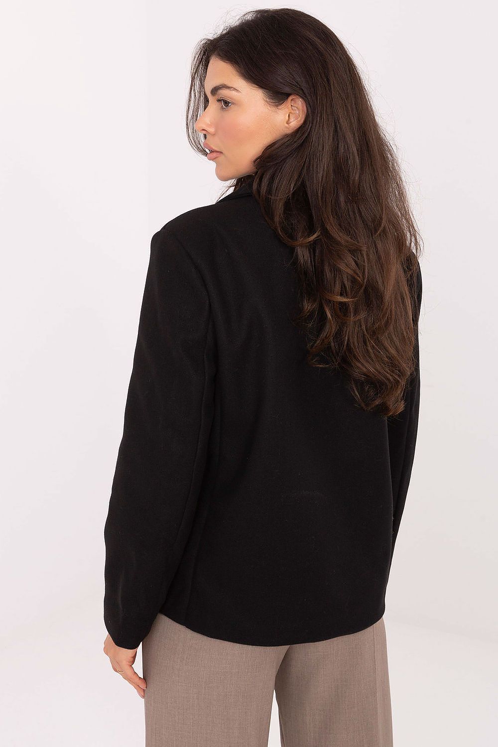   Płaszcz Damski Model IT-KR-FL9559.02P Black - Rue Paris 