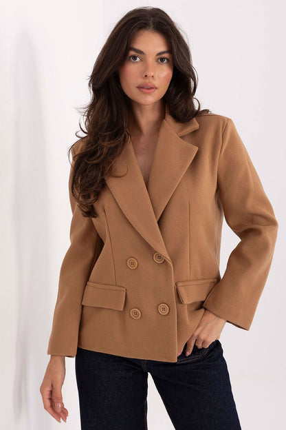   Płaszcz Damski Model IT-KR-FL9559.02P Camel - Rue Paris 