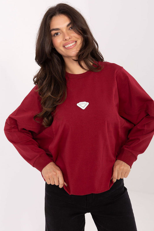   Bluza Damska Model RV-BL-A877.19P Bordo - Rue Paris 