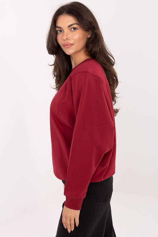   Bluza Damska Model RV-BL-A877.19P Bordo - Rue Paris 