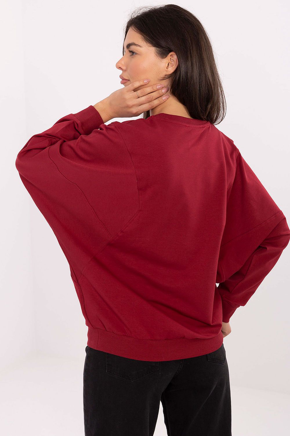   Bluza Damska Model RV-BL-A877.19P Bordo - Rue Paris 