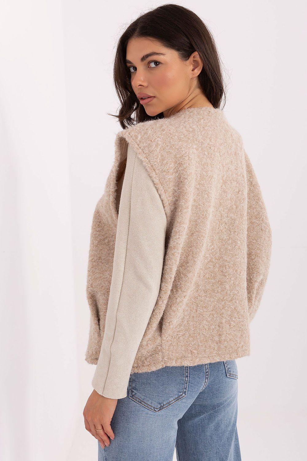   Kamizelka Model IT-KZ-FL9622.29P Light Beige - Rue Paris 